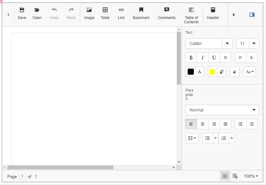 EJ2 DocumentEditor at Design-Time
